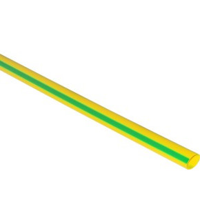 Термоусаживаемая трубка 2/1, желто-зеленая, 1 метр (SBE-HST-2-yg)