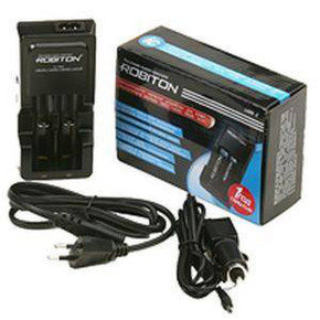 Зарядное устройство Robiton 18650/14500/18500/16340x1/2 (500mA) мпроц/откл, доп.автоЗУ, Li500-2