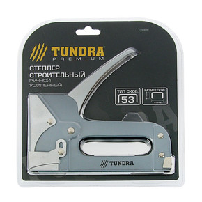 Степлер мебельный TUNDRA premium, 6-16 мм, тип скоб 53, металлический корпус, усиленный 1300846