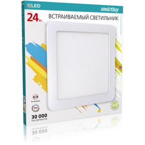 Встраиваемый (LED) светильник DL Smartbuy Square-24w/6500K/IP20 (SBL-DLSq-24-65K)/20