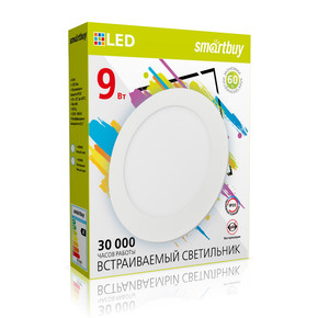 Встраиваемый (LED) светильник DL Smartbuy-9w/6500K/IP20 (SBL-DL-9-65K)