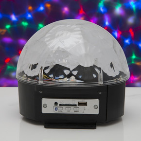 Световой прибор Радужный шар, диаметр 17,5 см, с музыкой, Bluetooth, V220 1353037