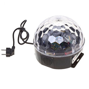 Световой прибор хрустальный шар диаметр 20 см с музыкой 20 х 22 х 12 V220 667998