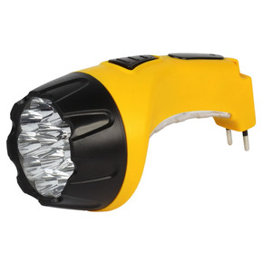 Аккумуляторный светодиодный фонарь 15+10 LED с прямой зарядкой Smartbuy, желтый (SBF-89-Y)/60