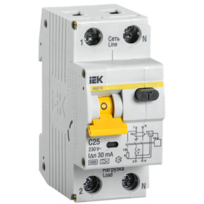 АВДТ-32 С25 Автоматический выключатель дифференциального тока IEK
