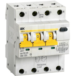 АВДТ 34 C25 30мА - Автоматический Выключатель Дифф. тока IEK
