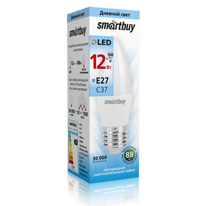 Светодиодная (LED) Лампа Smartbuy-C37-12W/4000 (SBL-C37-12-40K-E27)