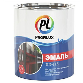 Профилюкс Эмаль ПФ-115 белая ГЛЯНЦЕВАЯ -9010 0,9 кг.