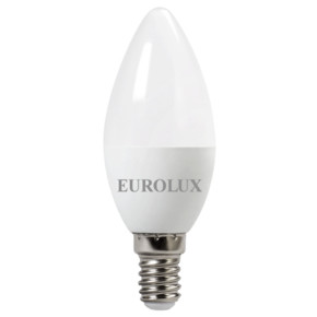 Лампа светодиодная EUROLUX LL-E-C37-7W-230-2,7K-E14