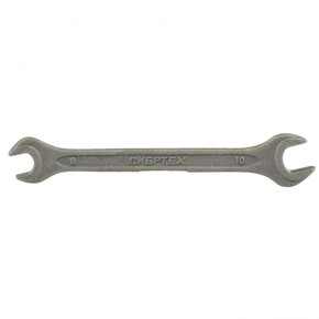 Ключ рожковый, 8 х 10 мм, CrV, фосфатированный, ГОСТ 2839 Сибртех