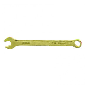 Ключ комбинированный, 10 мм, желтый цинк Сибртех