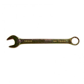 Ключ комбинированный, 19 мм, желтый цинк Сибртех