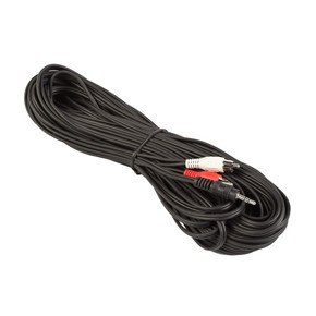 Аудио кабель Cablexpert CCA-458, джек 3.5 / 2xRCA, 20 м, черный 3093757