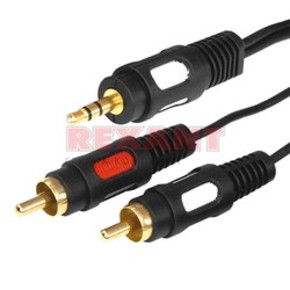 Аудио кабель Jack3,5 шт. стерео - 2RCAшт.. 10М (GOLD) REXANT цена за шт (5!), 17-4237