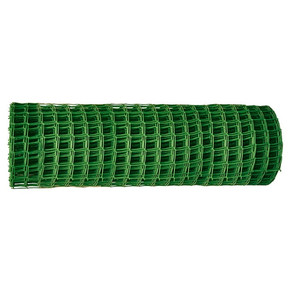 Решетка заборная в рулоне, 1 х 20 м, ячейка 83 х 83 мм, пластиковая, зеленая, Россия