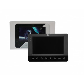 Домофон ST-M100/7 (S) ЧЕРНЫЙ, 7” TFT LCD, цветной, 800*480, Поддерживаемые стандарты видео: CVBS, Ин