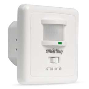 Инфракрасный датчик движения Smartbuy, встраиваемый, с датчиком звука 500Вт, до 9м IP20 (sbl-ms-003)