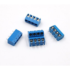 Коннектор для печатных плат KF301-5.0-4P 4PIN шаг 5мм винтовой синий