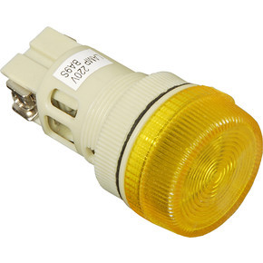Лампа AL-22 сигнальная d22мм желтый неон/240В цилиндр ИЭК