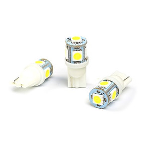 Лампа светодиодная KS, Т10 (W2,1-9,5d), 12 В, белая, 5 SMD 5050 диод, б/цокольная 3330099