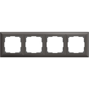 WL14-Frame-04/ Рамка на 4 поста (серо-коричневый)