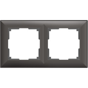 WL14-Frame-02/ Рамка на 2 поста (серо-коричневый)