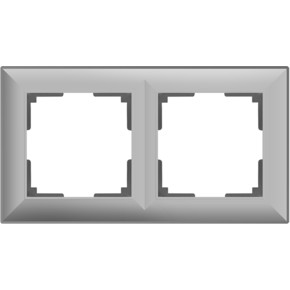 WL14-Frame-02/ Рамка на 2 поста (серебряный)