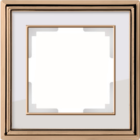 WL17-Frame-01/ Рамка на 1 пост (золото/белый)