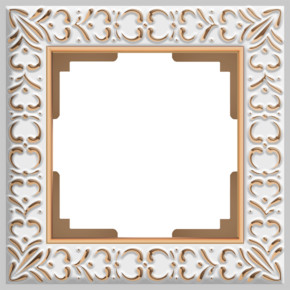 WL07-Frame-01/Рамка на 1 пост (белое золото)