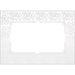 WL05-Frame-01-DBL-white / Рамка для двойной розетки (белый)
