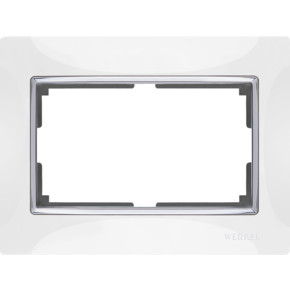 WL03-Frame-01-DBL-white / Рамка для двойной розетки (белый)
