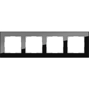 WL01-Frame-04 / Рамка на 4 поста (черный)