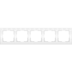 WL05-Frame-05-white / Рамка на 5 постов (белый)