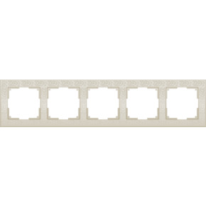 WL05-Frame-05-ivory /Рамка на 5 постов (слоновая кость)