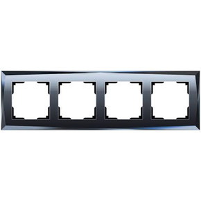 WL08-Frame-04/Рамка на 4 поста (черный)