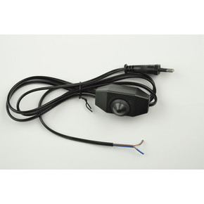 Uniel cетевой шнур 2А 500Вт 1,7м с вилкой и выключателем (напольный), черный UCX-C20/02A-170 BLACK