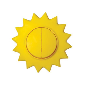 Happy Выкл-ль 2кл скр 10АХ Солнце, желтый цвет 16.61.004