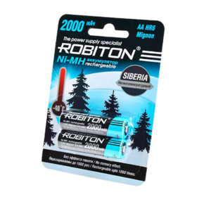 Аккумулятор Robiton 2000MH R6 SR2, низкотемпературные, BL2, 14875