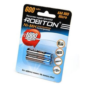 Аккумулятор Robiton R03 600mAh Ni-MH BL2, 08794