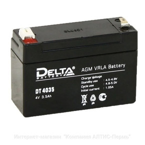 Аккумуляторная батарея Delta 3,5 Ач 4 Вольт DT 4035 1733660