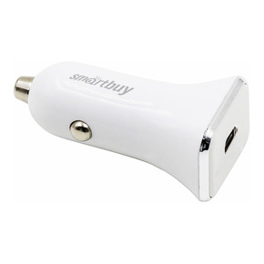 Автомобильное ЗУ SmartBuy® TURBO PD, 3 А, белое, USB Type C, 1 USB (SBP-1080C)