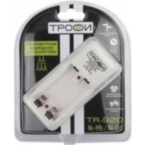 Трофи з/у TR-920 компактное зарядное устройство R03/R6x2/1 (ток 120mA) инд., черный