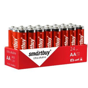 Батарейка алкалиновая Smartbuy LR6/4S (24/480) (SBBA-2A24S)