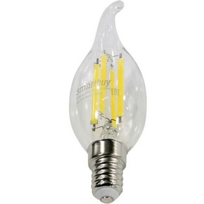 Светодиодная (LED) FIL Свеча на ветру Лампа Smartbuy-C37-8W/4000/E14 (SBL-C37FCan-8-40K-E14)