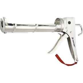 Пистолет для герметика, 310 мл, полуоткрытый, хромированная, зубчатый шток 7 мм Matrix
