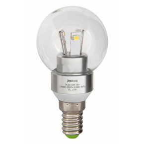 Шар PLED-G45 CLEAR 3w 2700K 250 Lm E14 Jazzway лампа (100)