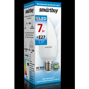 Светодиодная (LED) Лампа Smartbuy-C37-07W/6000 (SBL-C37-07-60K-E27)