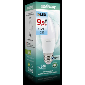 Светодиодная (LED) Лампа Smartbuy-C37-9,5W/4000 (SBL-C37-9_5-40K-E27)