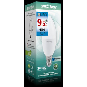 Светодиодная (LED) Лампа Smartbuy-C37-9,5W/6000 (SBL-C37-9_5-60K-E14)