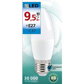 Светодиодная (LED) Лампа Smartbuy-C37-9,5W/6000 (SBL-C37-9_5-60K-E27)
